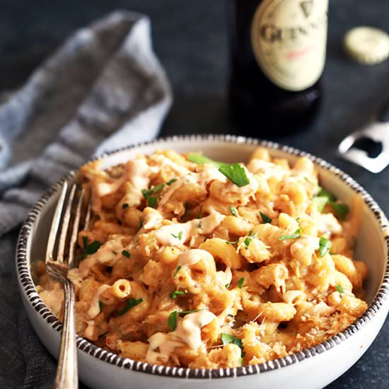 Reuben and Guinness Mac and Cheese - Recipe photo by Melanie Makes