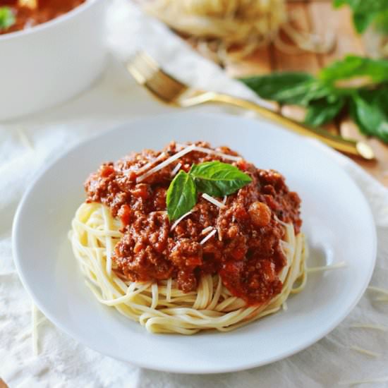 Italian Ragu Bolognese - Recipe photo by FlirtingwithFlavor
