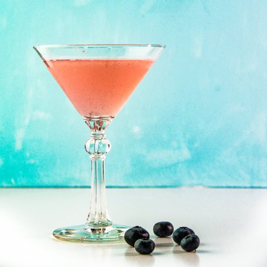 Blueberry Elderflower Martini - Recipe photo by sidewalkshoes