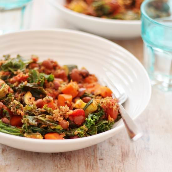 Quinoa, Kale and Borlotti Bean Stew - Recipe photo by easypeasyfoodie
