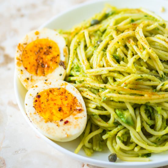 Spicy Avocado Sauce Pasta - Recipe photo by ChefDeHome