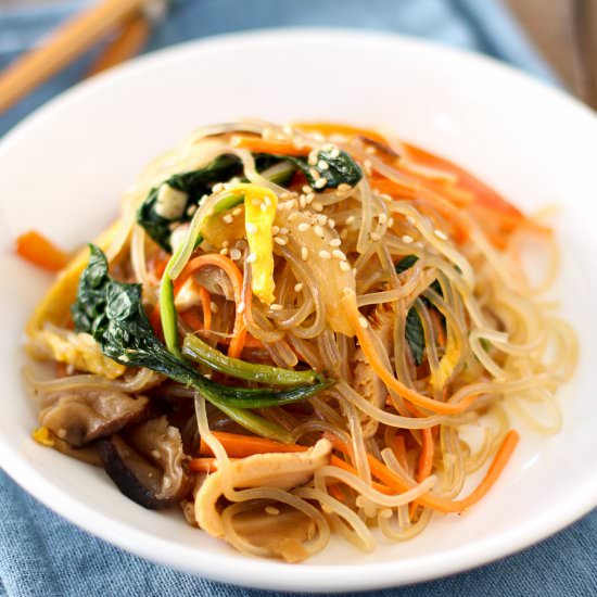 Japchae: Korean Noodle Stir-fry - Recipe photo by KimchiChick