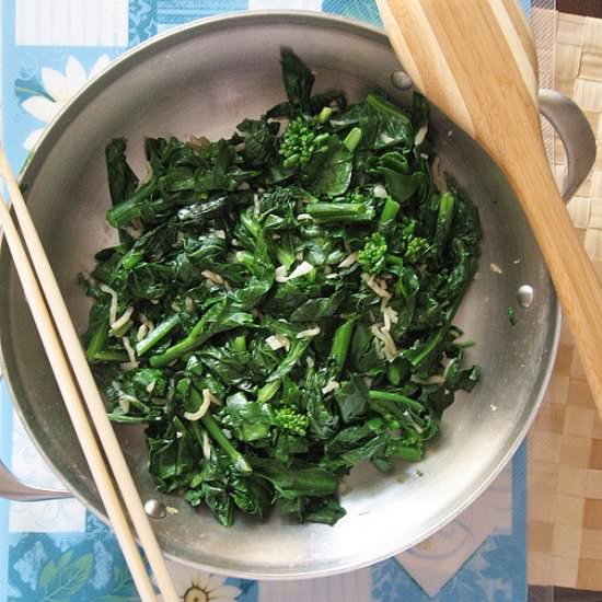 Chinese Broccoli w/ Dried Radish - Recipe photo by escapetofood