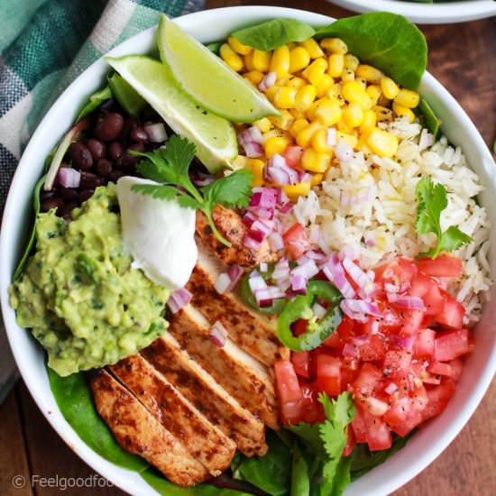 Chicken Burrito Bowl with Cilantro - Recipe photo by feelgoodfoodie1