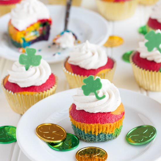 Gluten-Free Rainbow Cupcakes - Recipe photo by flippindelicious