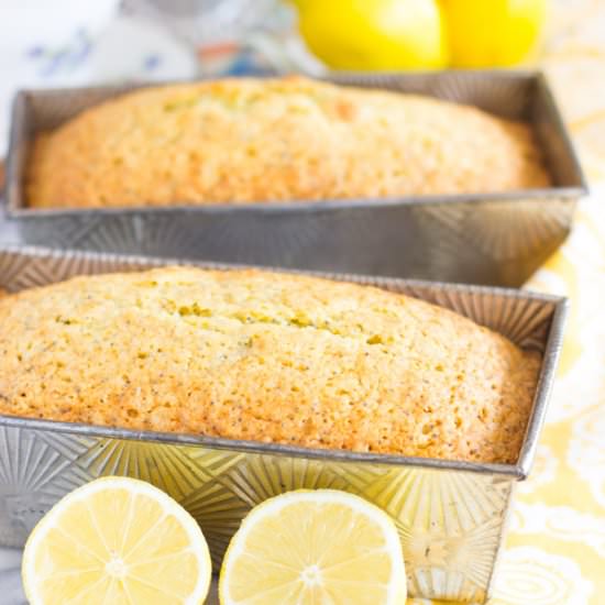 Lemon Poppy Seed Loaf Cakes - Recipe photo by thegoldlininggirl