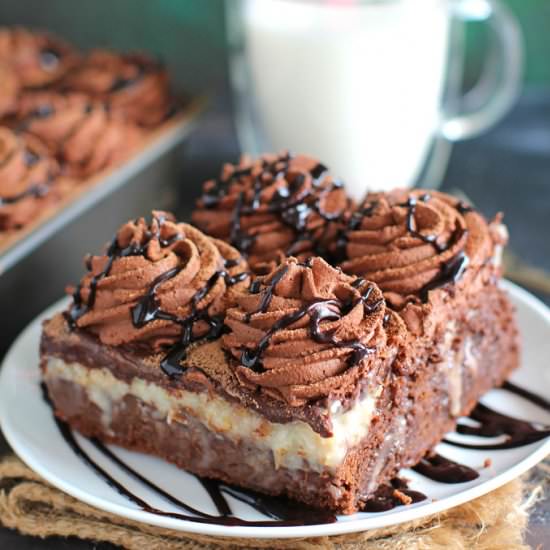 German Chocolate Poke Cake - Recipe photo by peasandpeonies