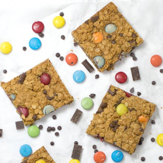 Monster Cookie Bars- Top 8 Allergen Free - Recipe photo by glutenfreemiami