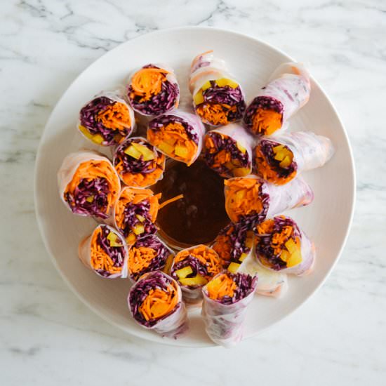 Rainbow Salad Rolls - Recipe photo by youcaneatnow