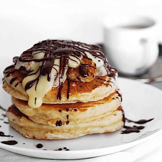 Peanut Butter Pancakes - Recipe photo by Couple Eats Food