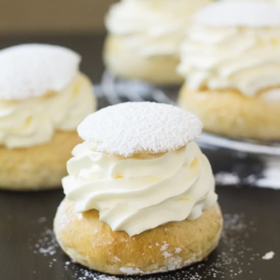 Swedish Lent Buns (Semlor) - Recipe photo by foodandjourneys