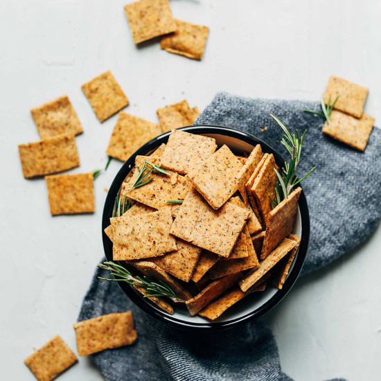 1-Bowl Vegan Gluten-Free Crackers - Recipe photo by minimalist baker