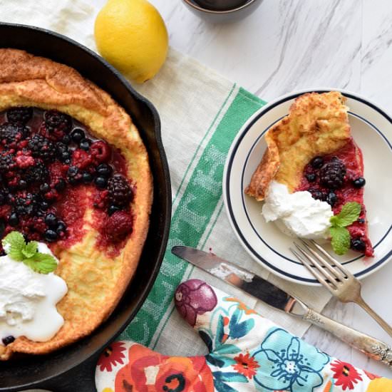 Lemon Dutch Baby with Berry Compote - Recipe photo by theschmidtywife