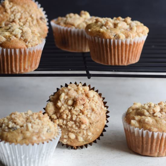 Banana Chocolate Chip Muffins - Recipe photo by work.cook.eat.