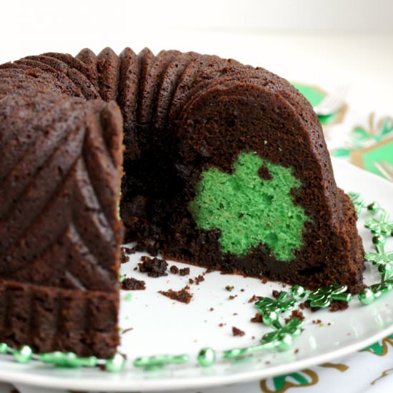 St. Patrick Shamrock Bundt Cake - Recipe photo by thebakingfairy