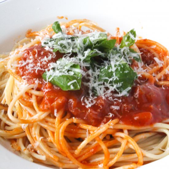 Pasta Arrabiata - Recipe photo by vertruffelijk