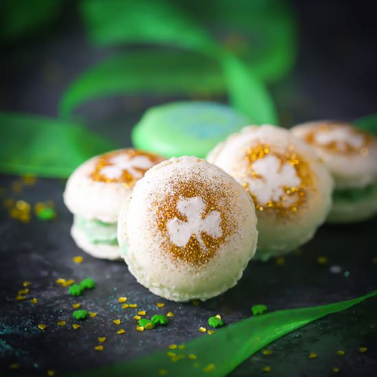 Shamrock Macarons - Recipe photo by whatshouldimakefor