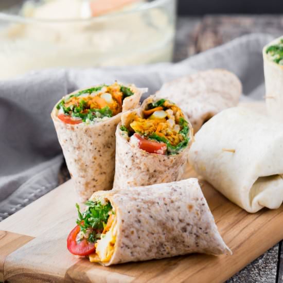 Grab-N-Go Hummus Wraps - Recipe photo by eatlovenamaste