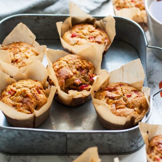 Blood Orange Rhubarb Muffins - Recipe photo by eatloveeat
