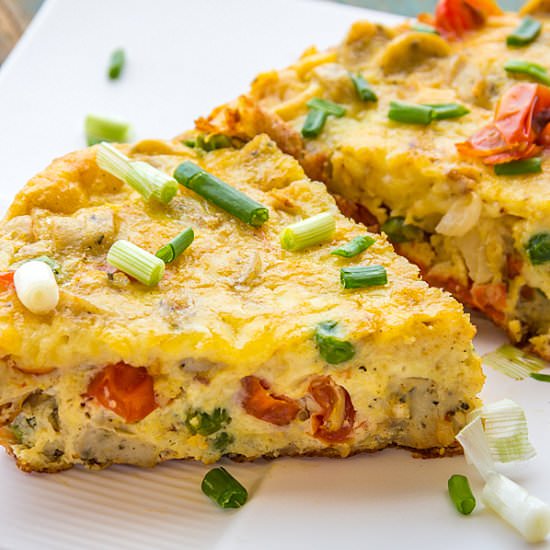 Sausage & Tomato Frittata - Recipe photo by Priyanka DK