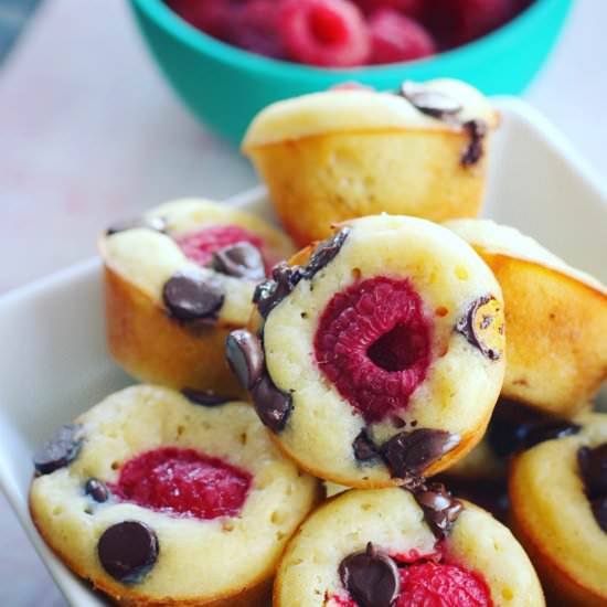 Raspberry Chocolate Pancake Muffins - Recipe photo by SheSaved