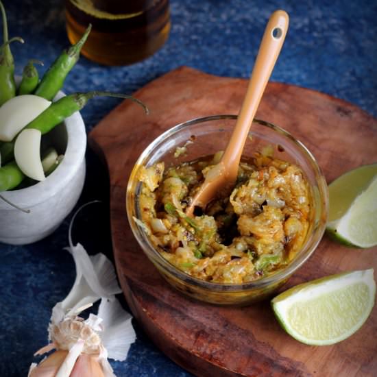 Chili Garlic Chutney - Recipe photo by easyfoodsmith