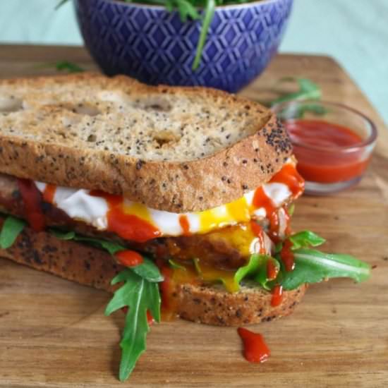 Gluten Free Sausage & Egg Sandwich - Recipe photo by Snacktothefuture