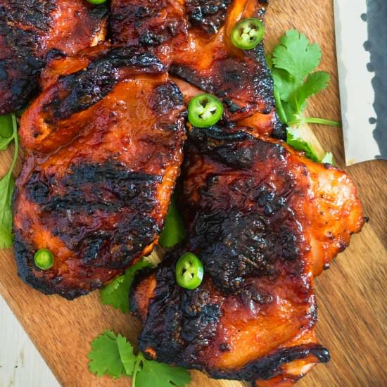 spicy miso glazed chicken - Recipe photo by glebekitchen