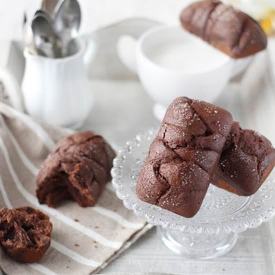 No knead chocolate brioche - Recipe photo by juno82