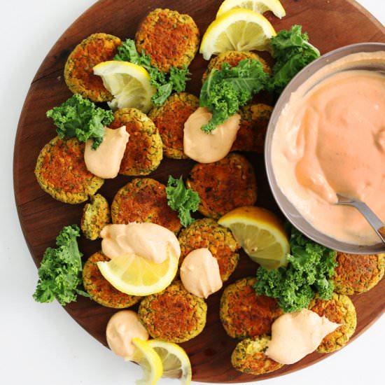 Baked Kale Falafels - Recipe photo by kitchenathoskins