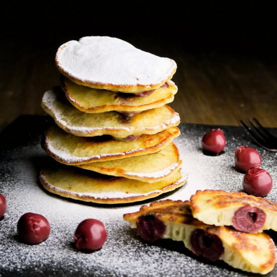 Cherry pancakes - Recipe photo by Culinaire bagage