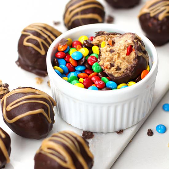 Chocolate Monster Cookie Balls - Recipe photo by suebeehomemaker