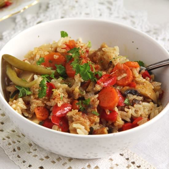 Romanian Vegetable Rice - Recipe photo by adinutza