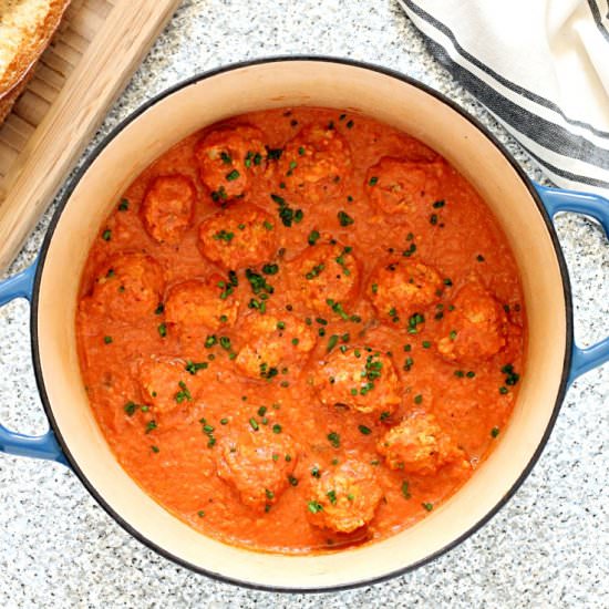 Parmesan Chicken Meatballs - Recipe photo by ChocolateChillies