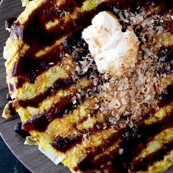 Okonomiyaki Style Omelet - Recipe photo by misspickledplum