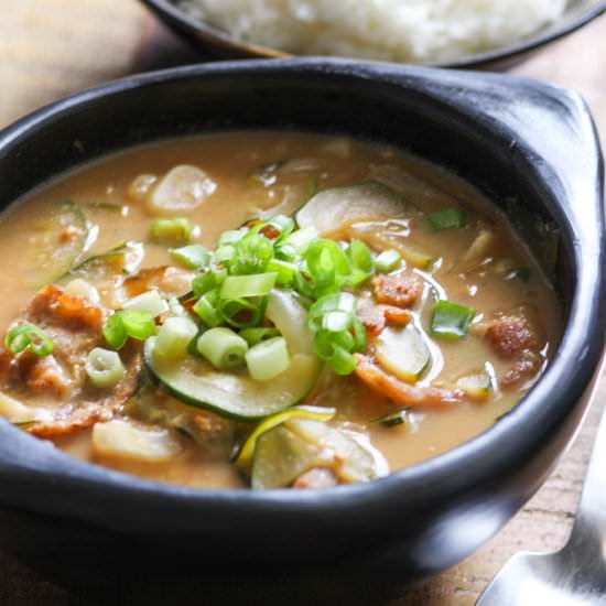 Korean Soybean Paste Soup - Recipe photo by Spice the Plate