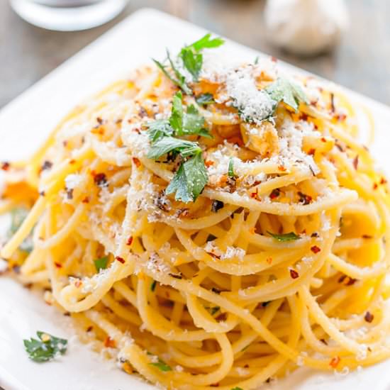 Spaghetti Aglio E Olio - Recipe photo by Priyanka DK