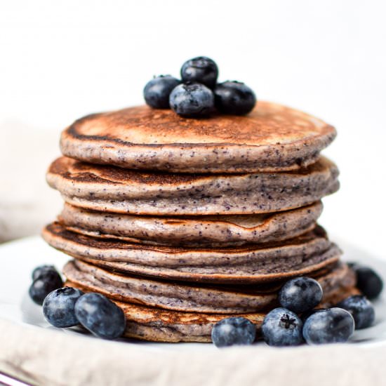 Lemon Poppy Seed Blueberry Pancakes - Recipe photo by projectmealplan