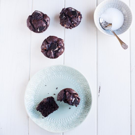 Oreo Chocolate Muffins - Recipe photo by whatevabakes