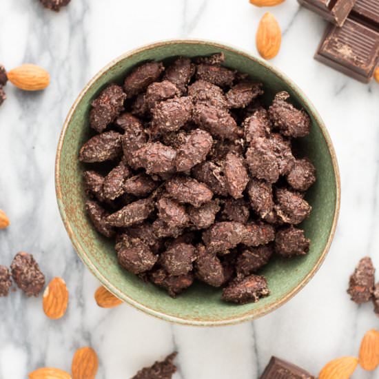 Dark Chocolate Almonds with Sea Salt - Recipe photo by foxandbriar