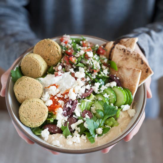 Mediterranean Falafel Bowls - Recipe photo by BourbonAndHoney
