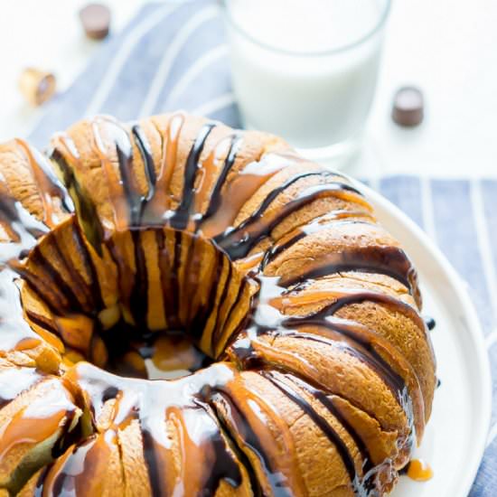 Rolo Pull Apart Bread - Recipe photo by SpendWithPennies