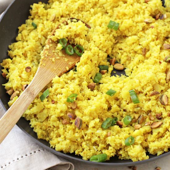 Turmeric Cauliflower Rice - Recipe photo by Cook Nourish Bliss