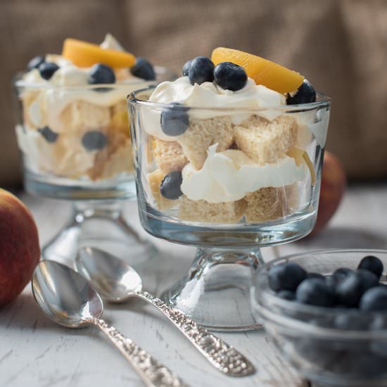 Peach Blueberry Trifle - Recipe photo by mywifecancook