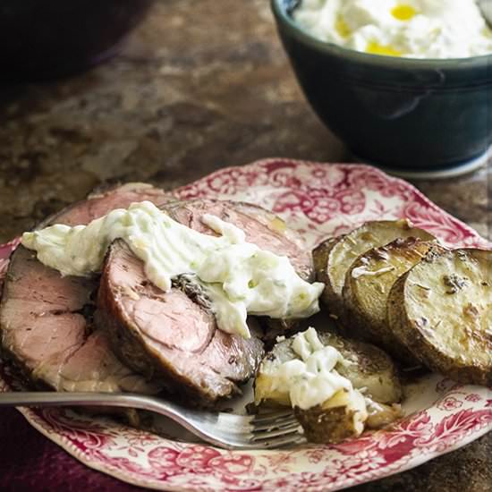 Slow Roasted Greek Lamb Leg - Recipe photo by justalittlebitofbacon