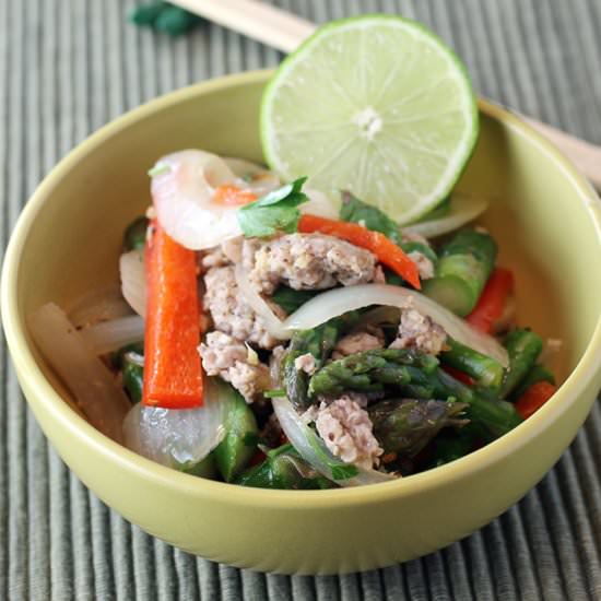 Spicy Pork with Asparagus - Recipe photo by Food Gal