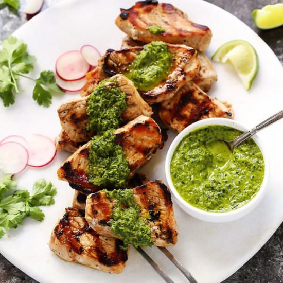 Pork Medallions with Mojo Sauce - Recipe photo by platingsandpairings