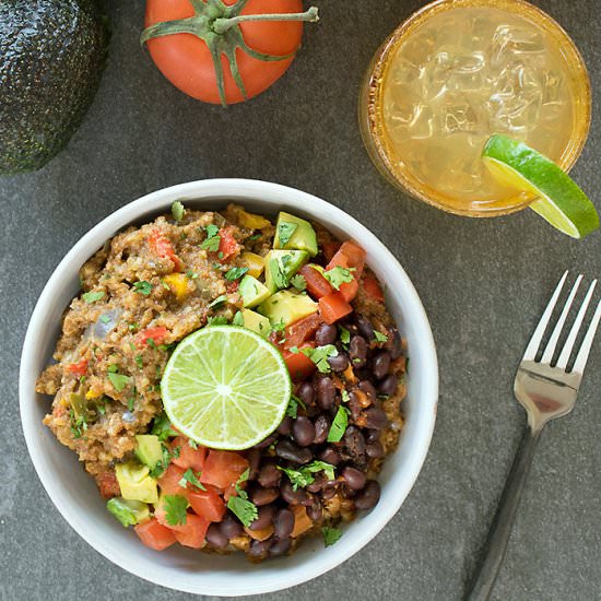 Savory Southwest Teff and Steel-Cut Oats - Recipe photo by geekypoet