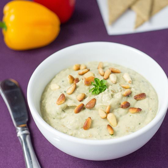Roasted Eggplant Tahini Dip - Recipe photo by Queen of My Kitchen