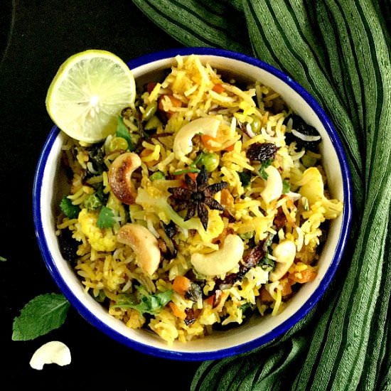 Vegetable Dum Biryani - Recipe photo by CurryandVanilla